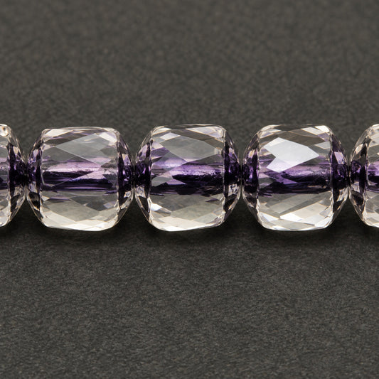 Cathedral Faceted Fire Polished Beads Special Cut, Crystal Blue Lined (00030-54325), Glass, Czech Republic