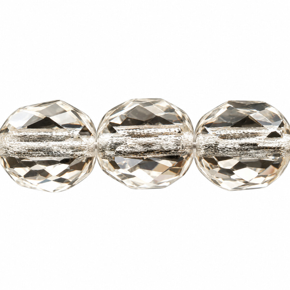 Faceted Special Cut Beads, Crystal (00030), Glass, Czech Republic