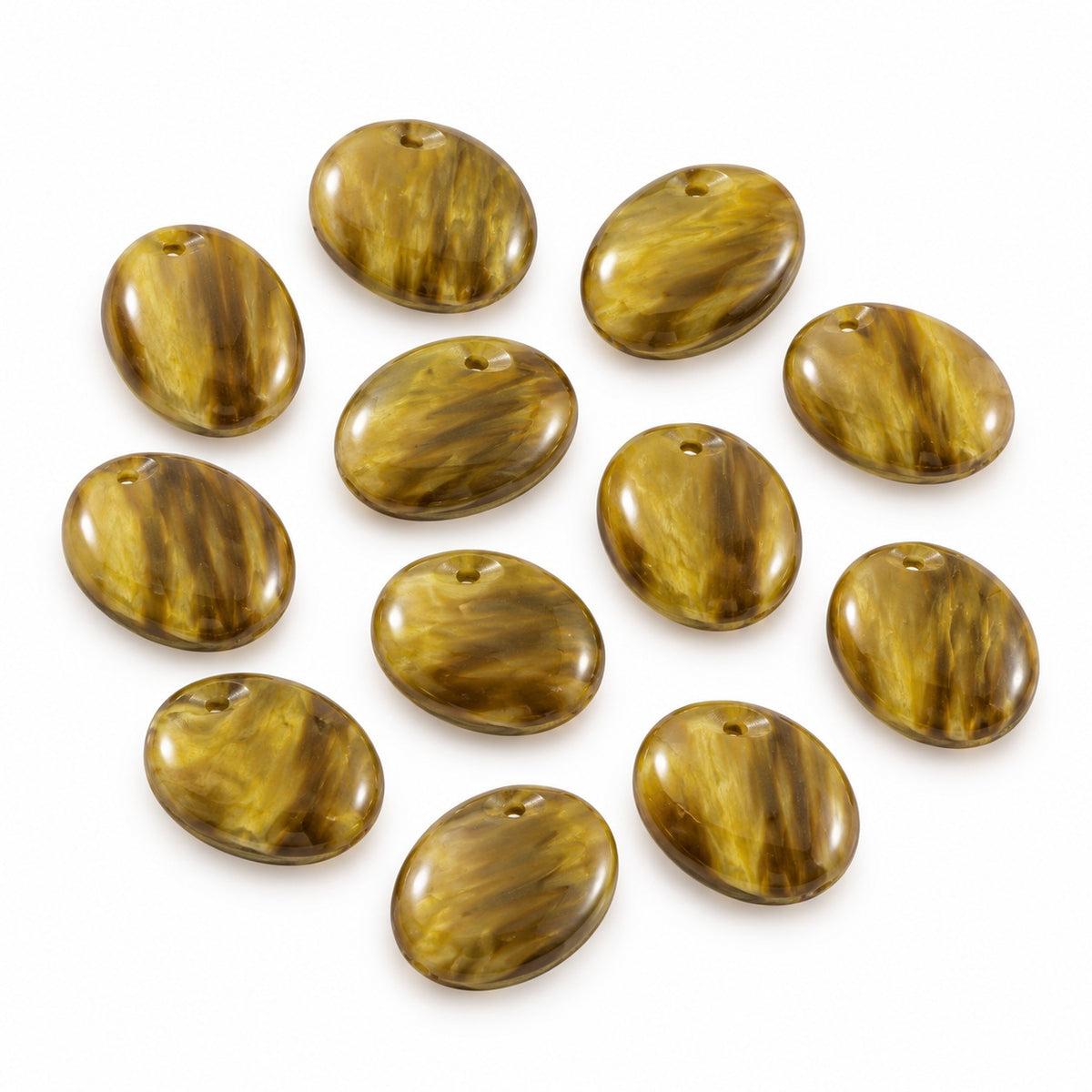 Oval Lentil Beads, X2609 (x2609), Glass, Czech Republic