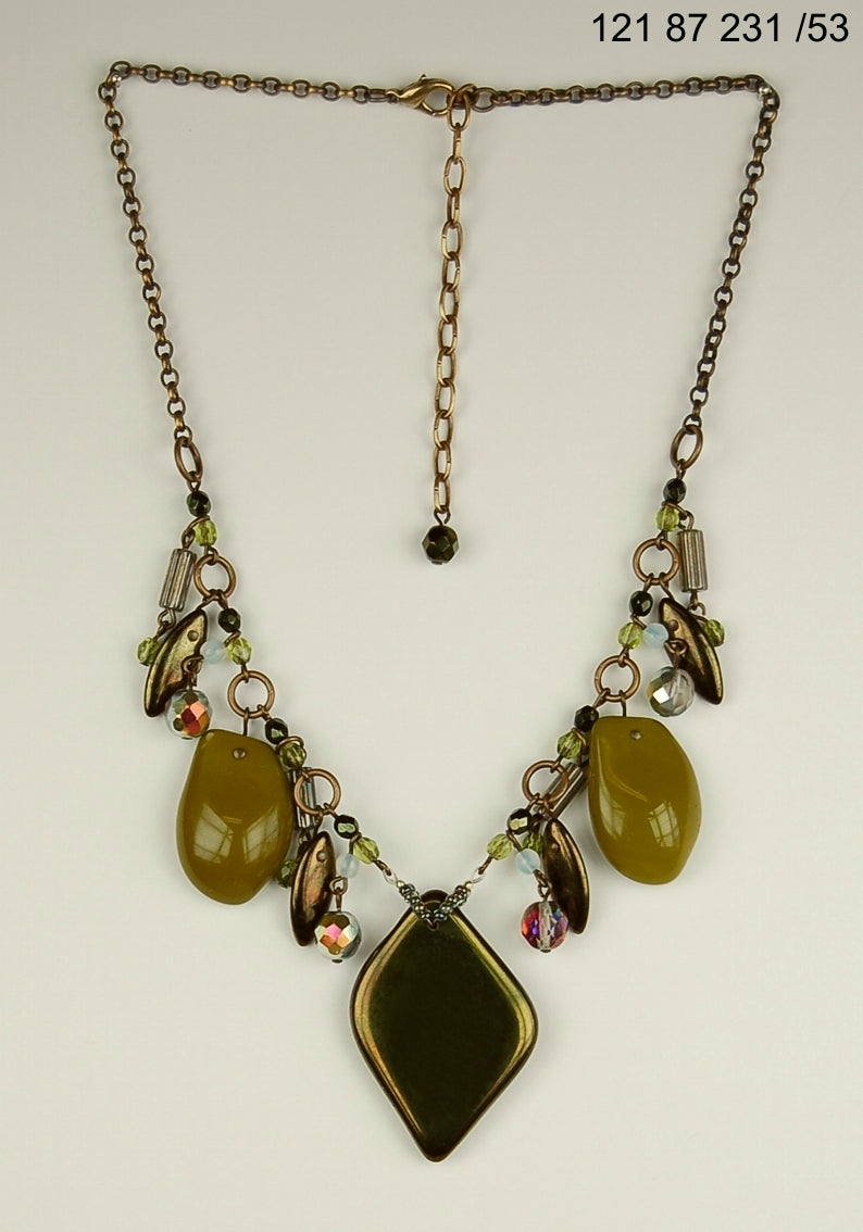 3 pcs Jewelry piece with Czech Glass Beads (OUTLET Vintage)