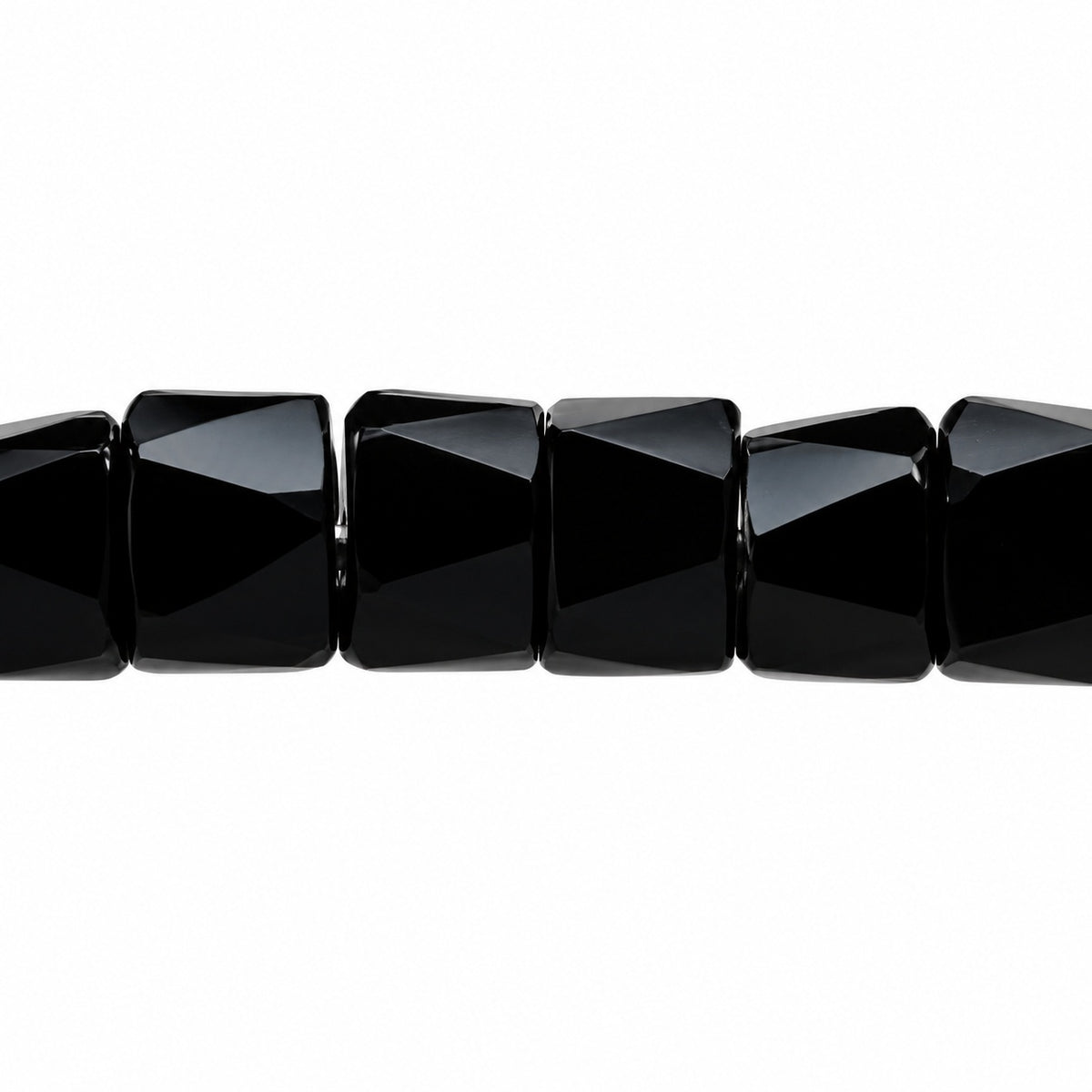 Faceted Oval Beads Special Cut, Black (23980), Glass, Czech Republic