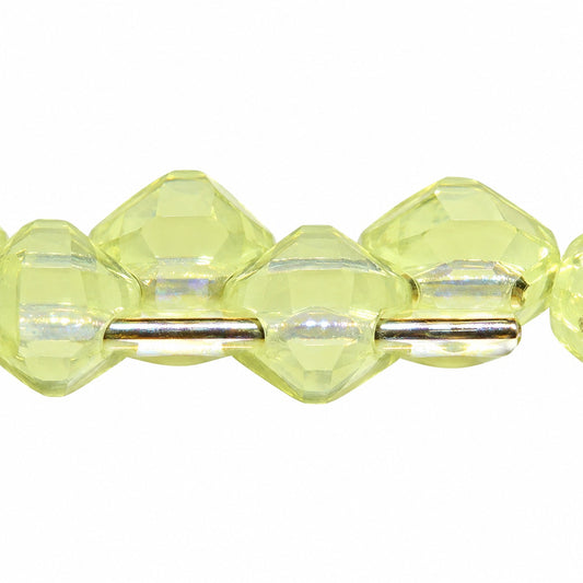 Silky 2-Hole Square Beads, Opal Yellow (81000), Glass, Czech Republic