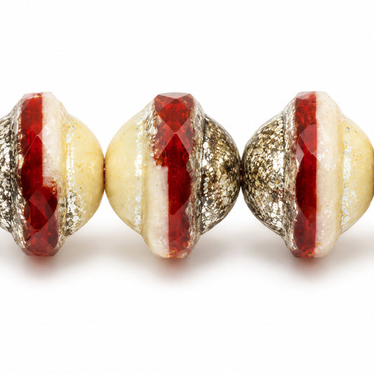 Faceted Special Cut Beads Ufo, X3113 Antique Silver Patina (x3113-81002), Glass, Czech Republic