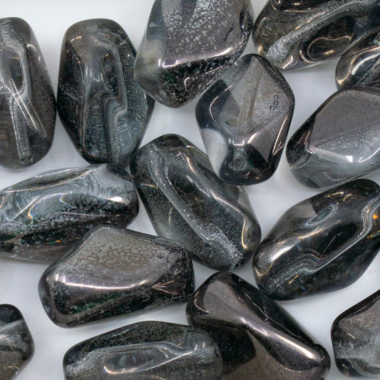 清仓 10克压制珠，21 x 15毫米，水晶深光泽（00030-dark-luster），玻璃，日本