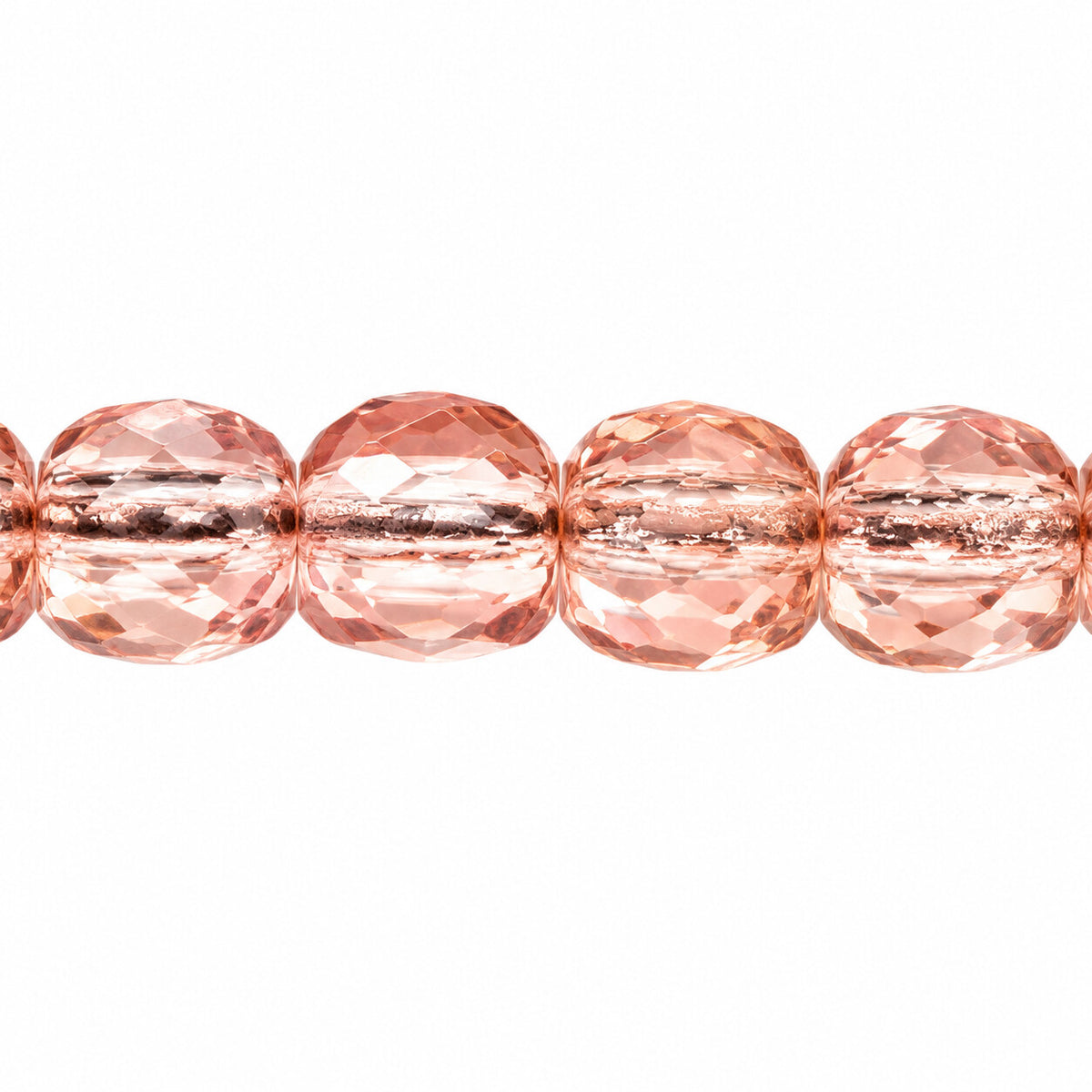 Faceted Special Cut Beads, Transparent Pink (70110), Glass, Czech Republic