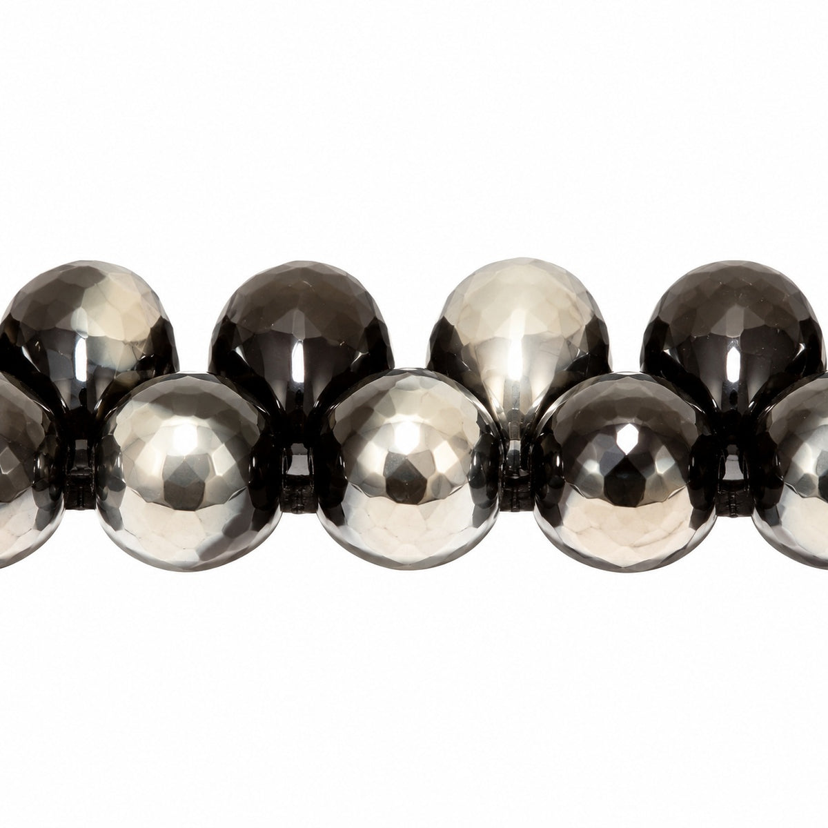 Drop Beads, Black Chrom (23980-27401), Glass, Czech Republic