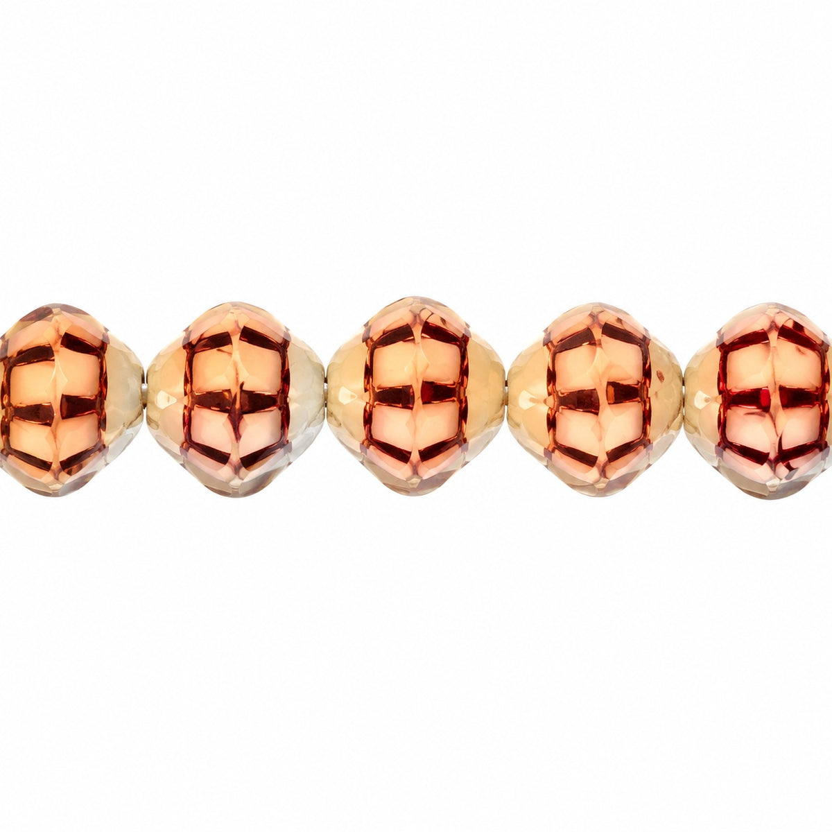 Spinner Beads, S0540 Red Lined (s0540-46490), Glass, Czech Republic