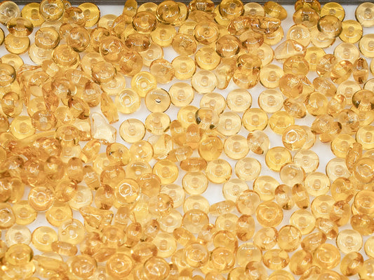 アウトレット スペーサー ロンデル プレスビーズ、4mm、ガラス、チェコ共和国