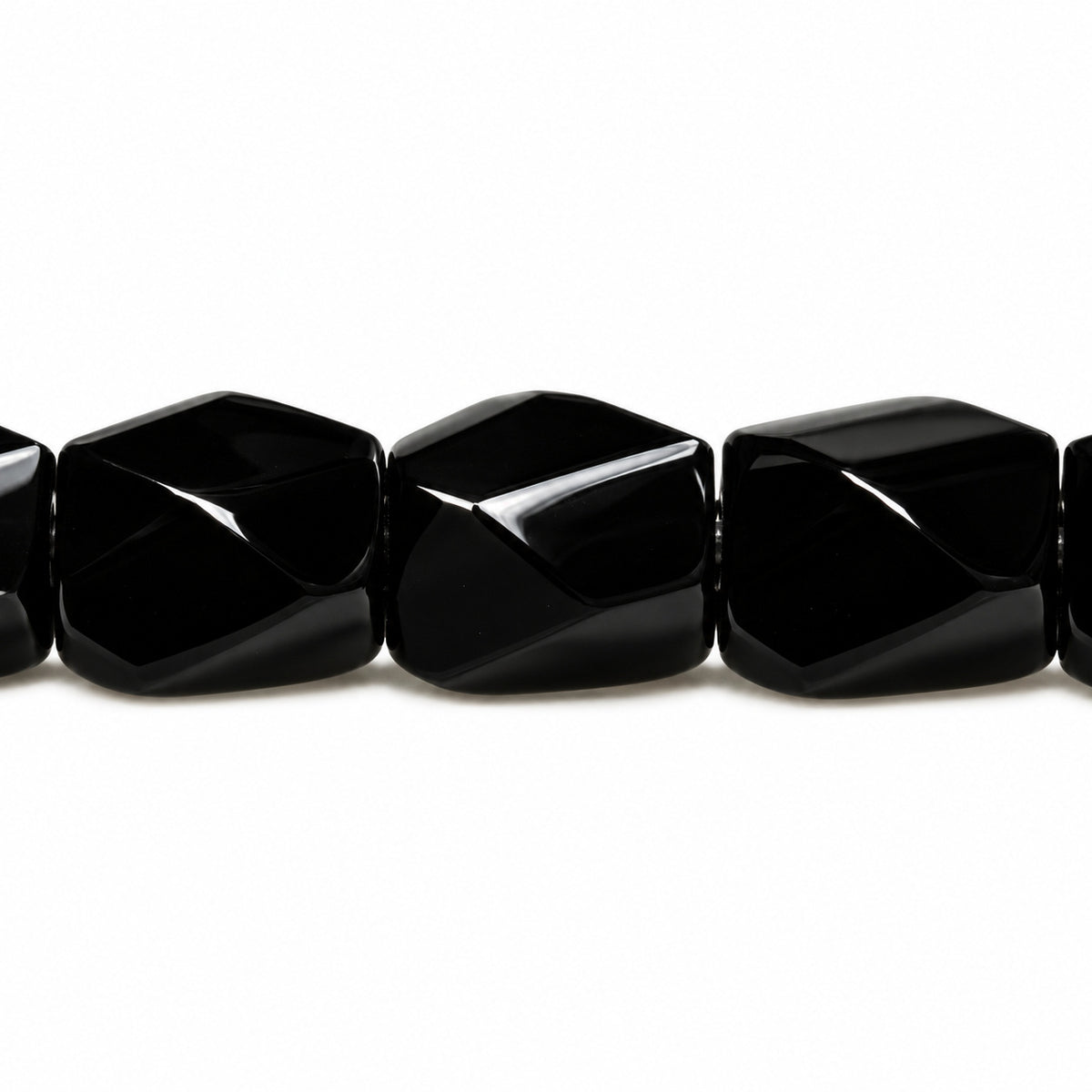 Faceted Special Cut Beads, Black (23980), Glass, Czech Republic