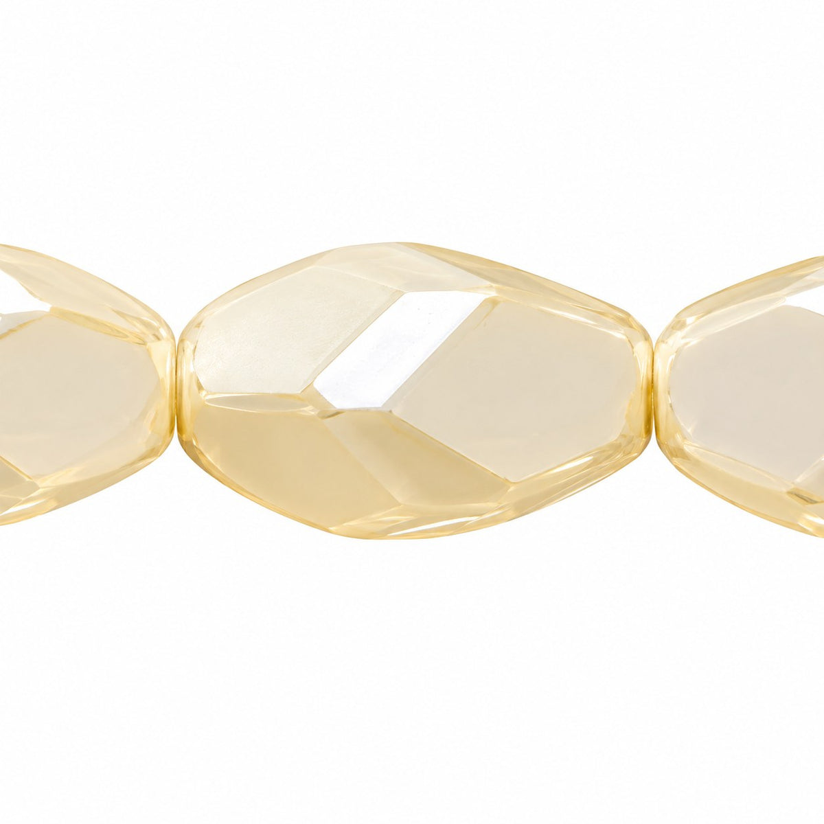 Faceted Special Cut Beads, Crystal White Pearl (00030-70402), Glass, Czech Republic