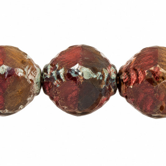 Wasp Special Cut Faceted Fire Polished Beads, X1027 Stain Strong (x1027-86805), Glass, Czech Republic