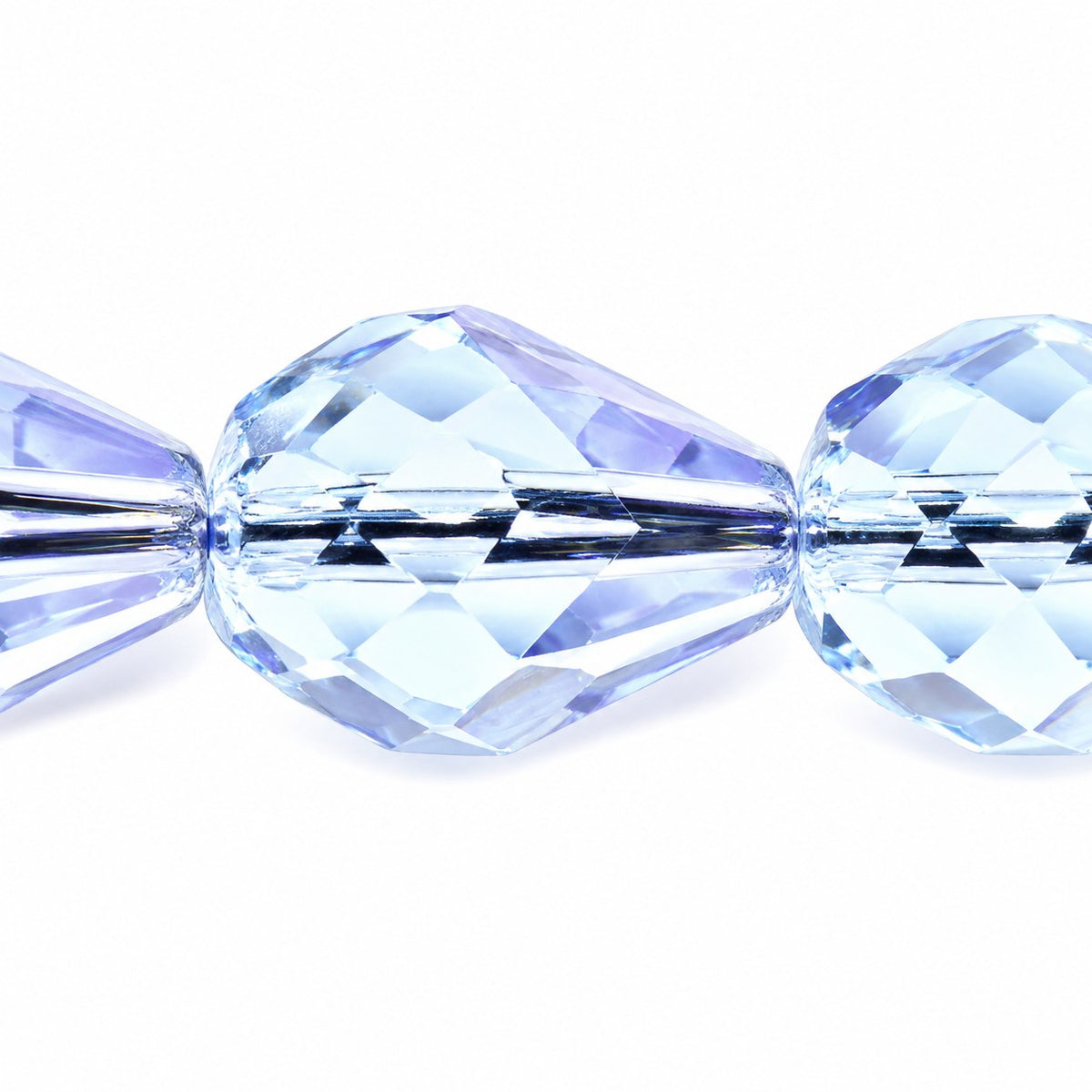 Faceted Fire Polished Beads Special Cut, Transparent Light Amethyst (20210), Glass, Czech Republic