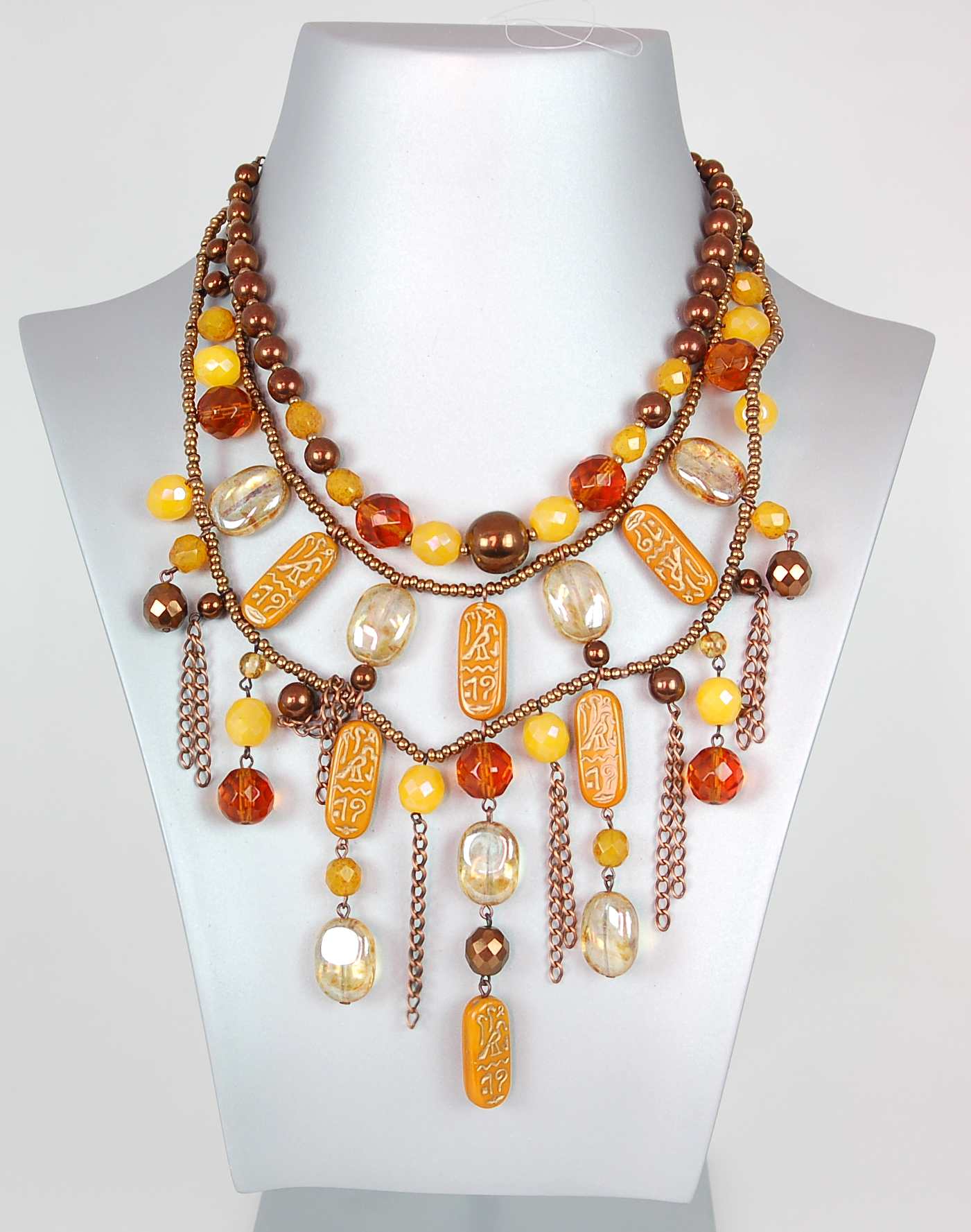 3 pcs Jewelry piece with Czech Glass Beads (OUTLET Vintage)