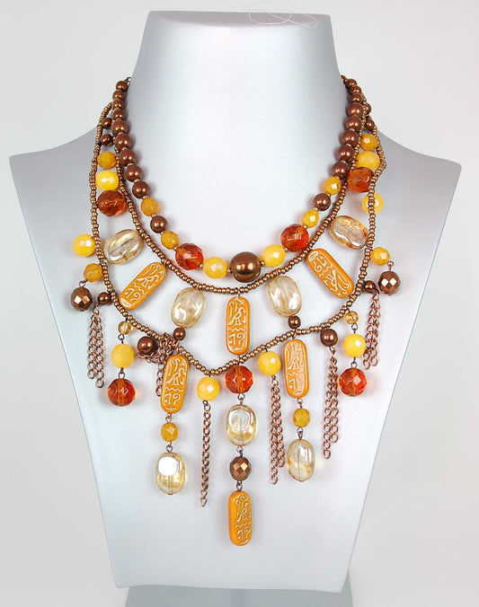 3 pcs Jewelry piece with Czech Glass Beads (OUTLET Vintage)