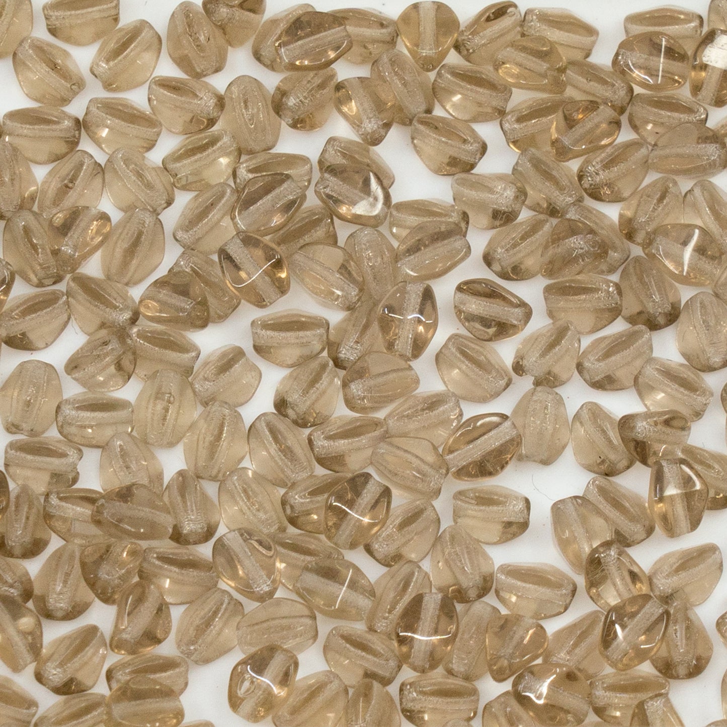 OUTLET 250g/50g Pinch Beads, 5 x 3 mm, Transparent Brown (10110), Glass, Czech Republic