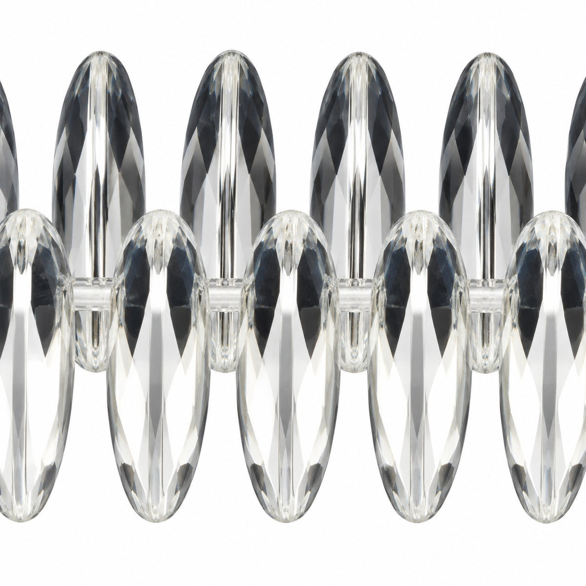 Lentil Round Beads, Crystal (00030), Glass, Czech Republic