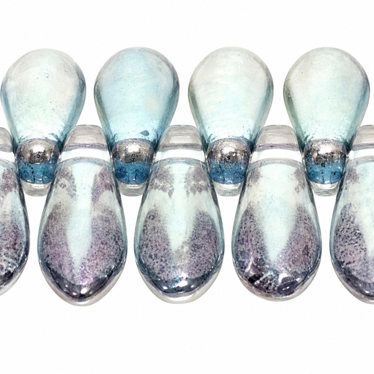 Dagger Beads, Crystal Luster Blue Full Coated (00030-14464), Glass, Czech Republic
