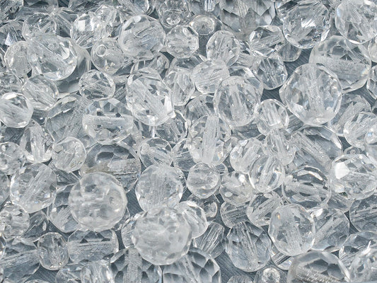 OUTLET Faceted Round Beads,  mm, Glass, Czech Republic