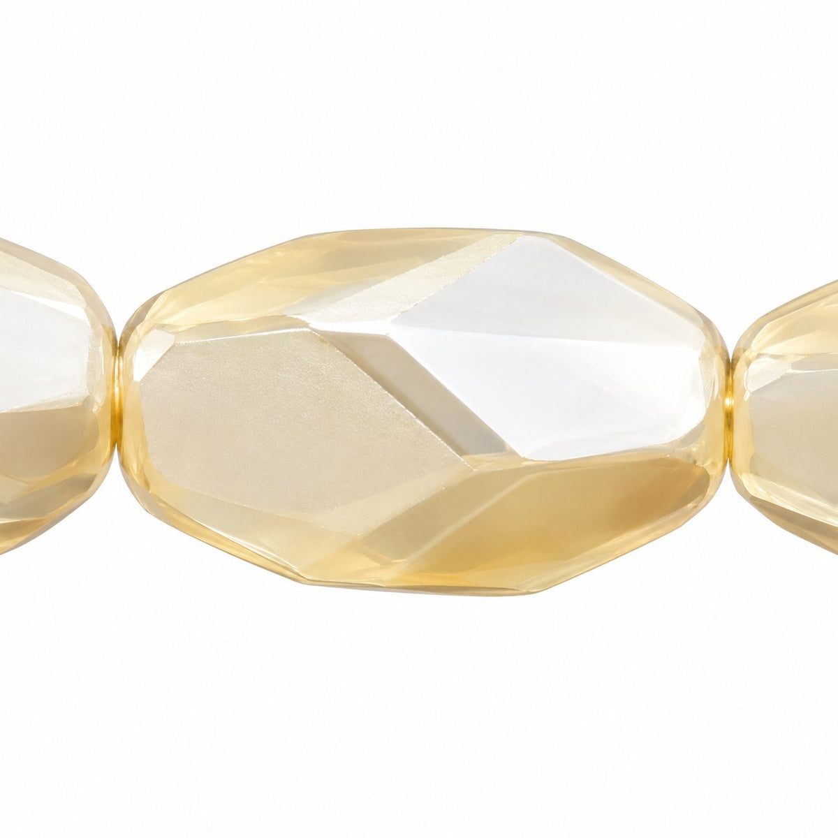 Faceted Special Cut Beads, Crystal White Pearl (00030-70402), Glass, Czech Republic