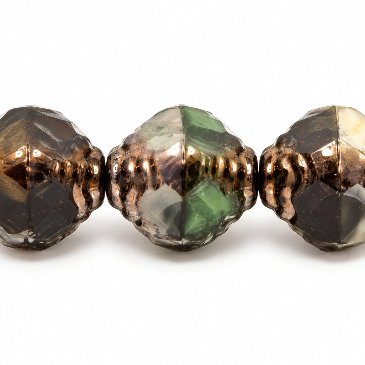 Wasp Special Cut Faceted Fire Polished Beads, X1026 Bronze (x1026-14415), Glass, Czech Republic