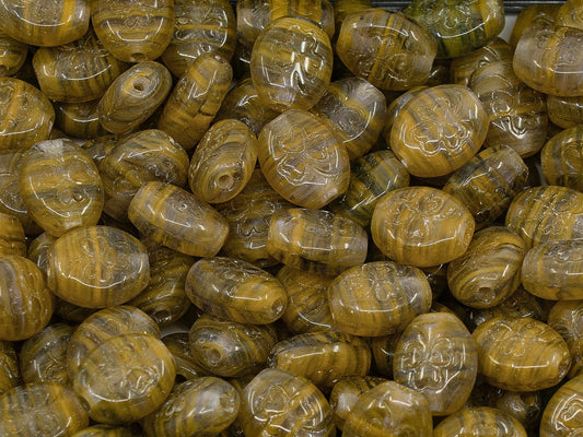 OUTLET Shamrock Oval Beads, 10x8 mm, Glass, Czech Republic