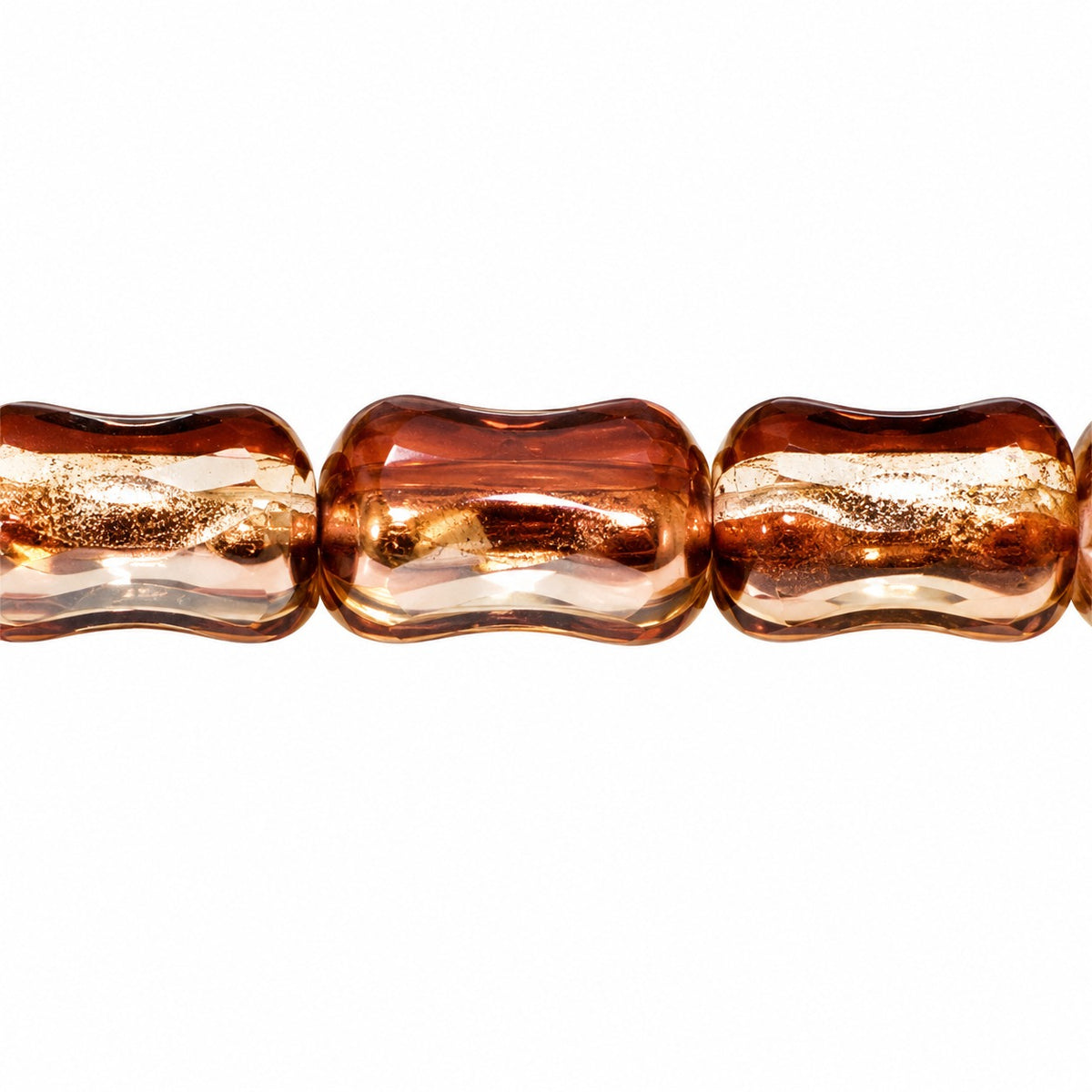 Shaped Pressed Beads, Crystal 23401 (00030-23401), Glass, Czech Republic