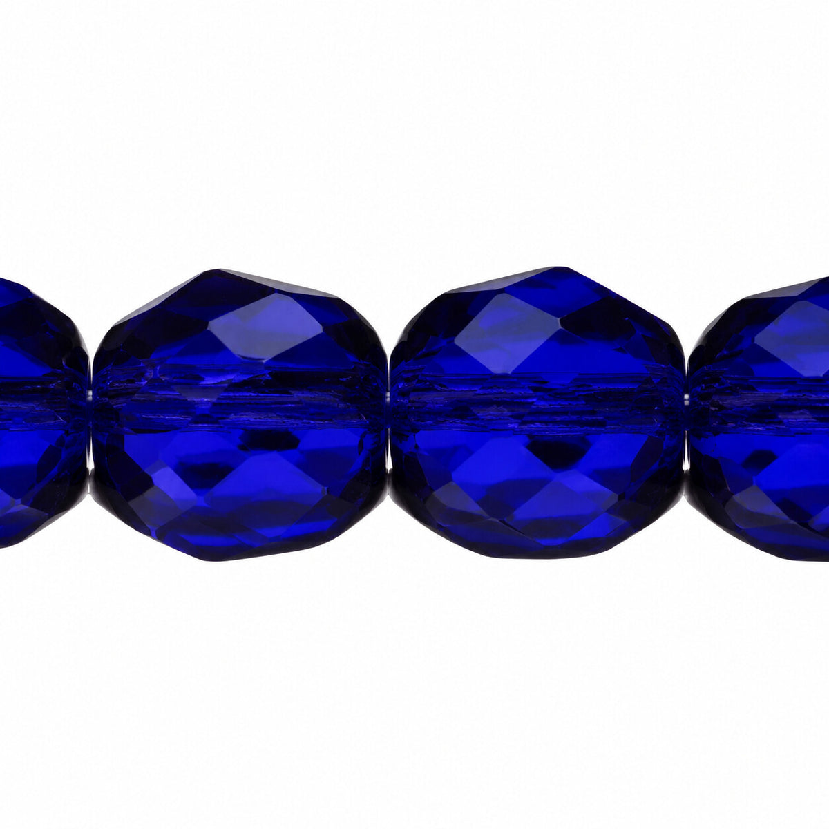 Faceted Special Cut Beads, Transparent Blue (30080), Glass, Czech Republic