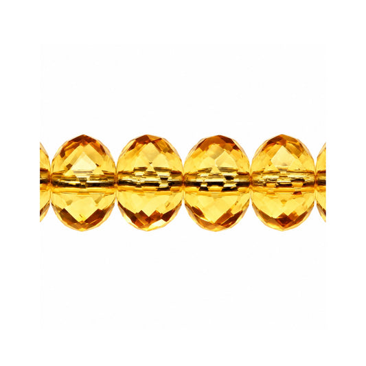 Special Cut Faceted Fire Polished Beads, Transparent Light Topaz Yellow (10020), Glass, Czech Republic