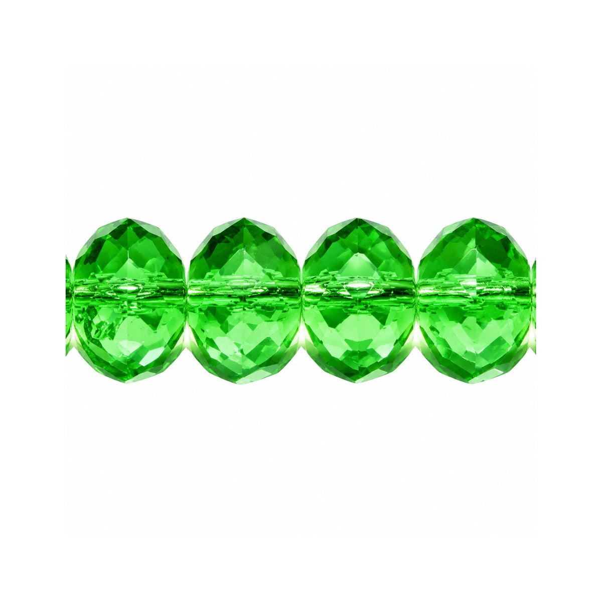 Special Cut Faceted Fire Polished Beads, Emerald Green (50120), Glass, Czech Republic