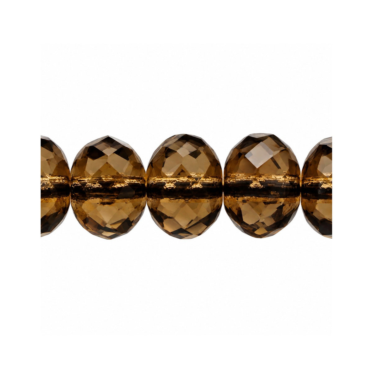 Special Cut Faceted Fire Polished Beads, Transparent Gray (40030), Glass, Czech Republic