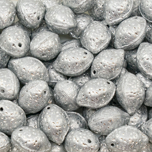 奥特莱斯 10 克柠檬珠，10 x 14 毫米，水晶哑光银色 (00030-84100-27000)，玻璃，捷克共和国