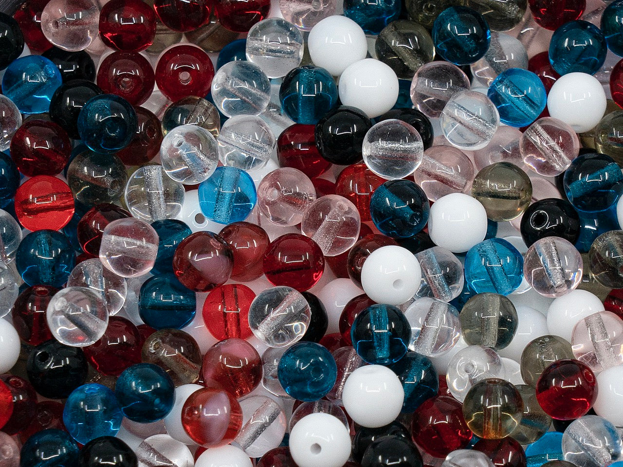 OUTLET 圆珠，6 毫米，玻璃，捷克共和国