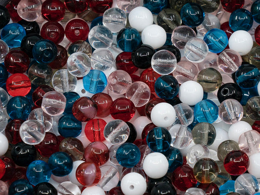 OUTLET 圆珠，6 毫米，玻璃，捷克共和国