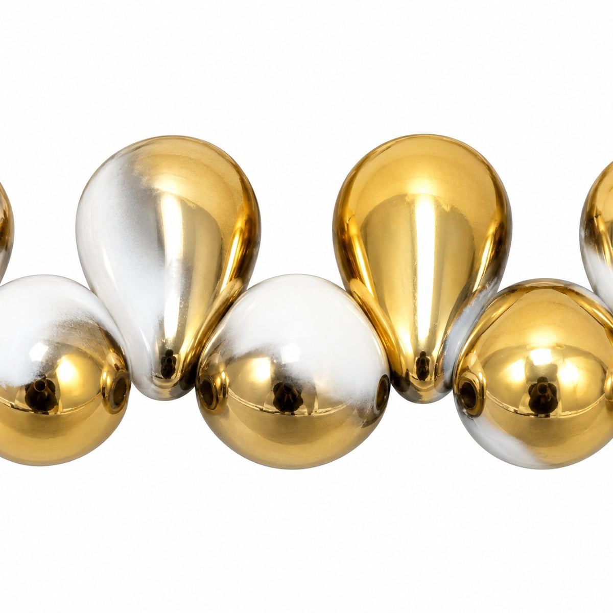 Drop Beads, Chalk White Gold (03000-26441), Glass, Czech Republic