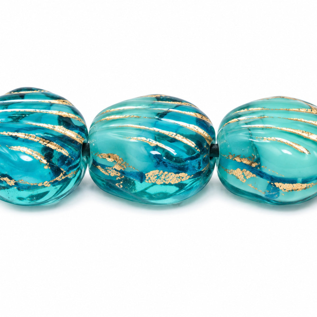 Small Shell Beads, Lg001 Copper Lined (lg001-54307), Glass, Czech Republic