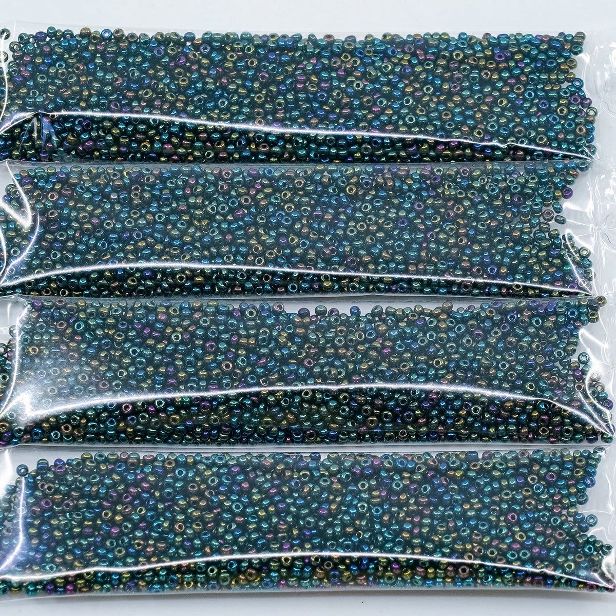 OUTLET 10 grams Preciosa Ornela Seed Beads, Round Hole, Loose, 10/0, Black IRIS (), Glass, Czech Republic