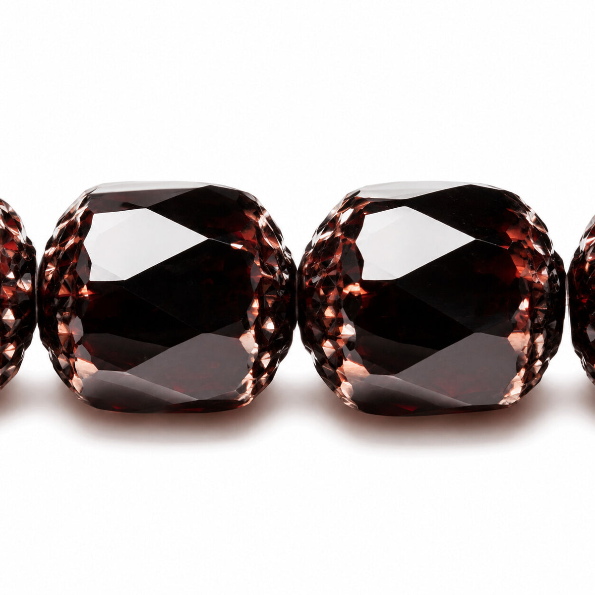 Cathedral Faceted Fire Polished Beads, Black Bronze (23980-14415), Glass, Czech Republic