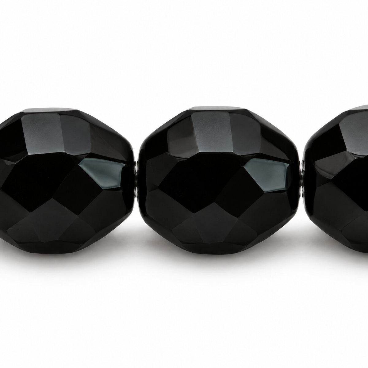 Faceted Special Cut Beads, Black (23980), Glass, Czech Republic