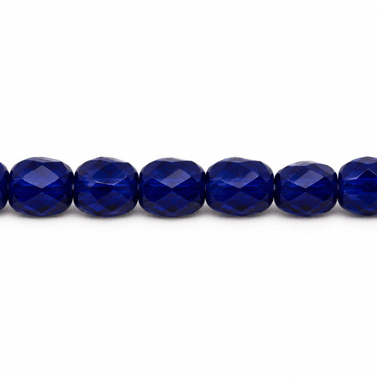 Faceted Special Cut Beads, Opaque Blue (33070), Glass, Czech Republic