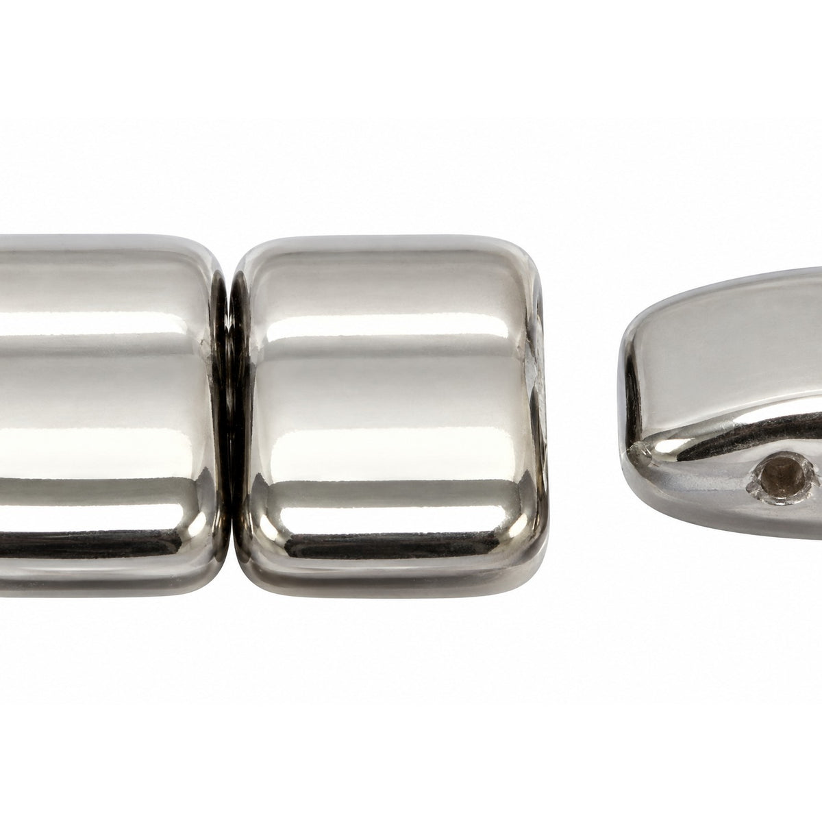 Rectangle 2-Hole Beads, Crystal 27400 (00030-27400), Glass, Czech Republic