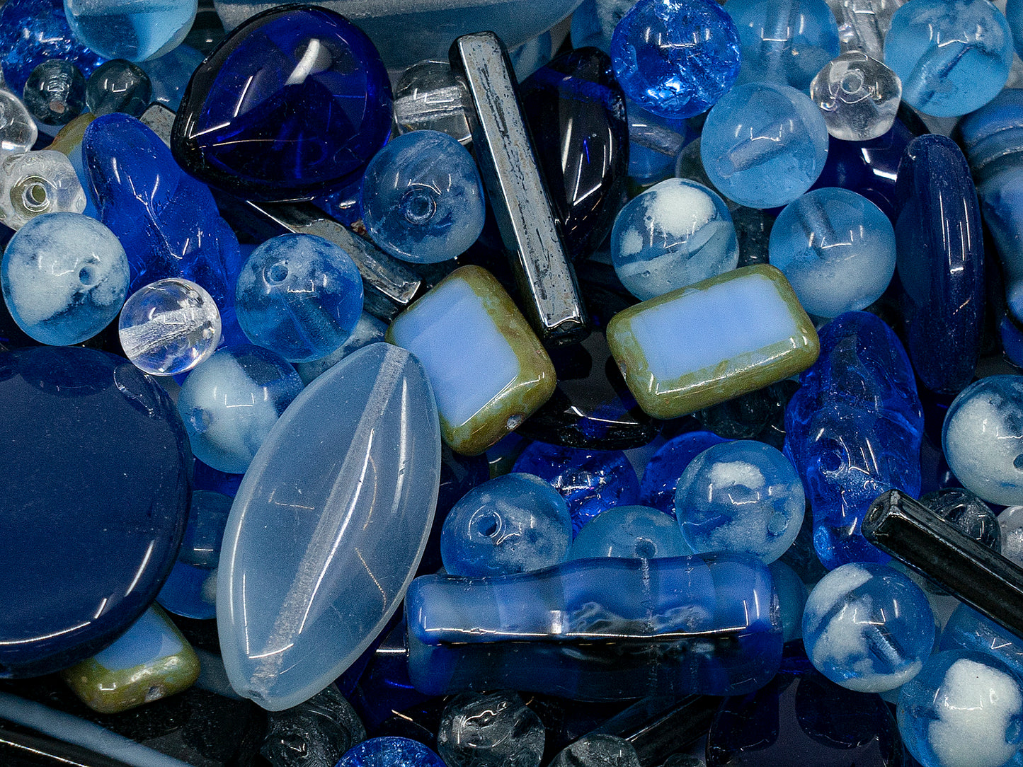 OUTLET 混合独特的捷克波西米亚玻璃压珠，毫米，玻璃，捷克共和国