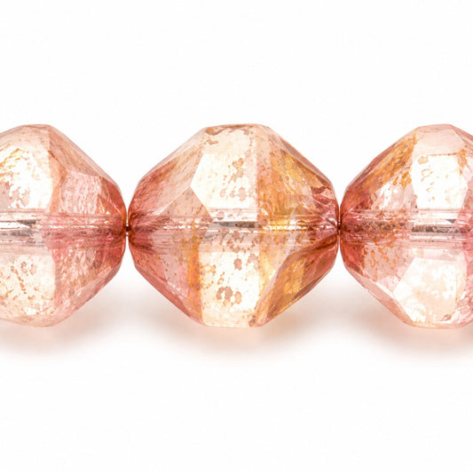 Special Cut Faceted Fire Polished Beads. Smashed, X3153 Purple (x3153-15726), Glass, Czech Republic