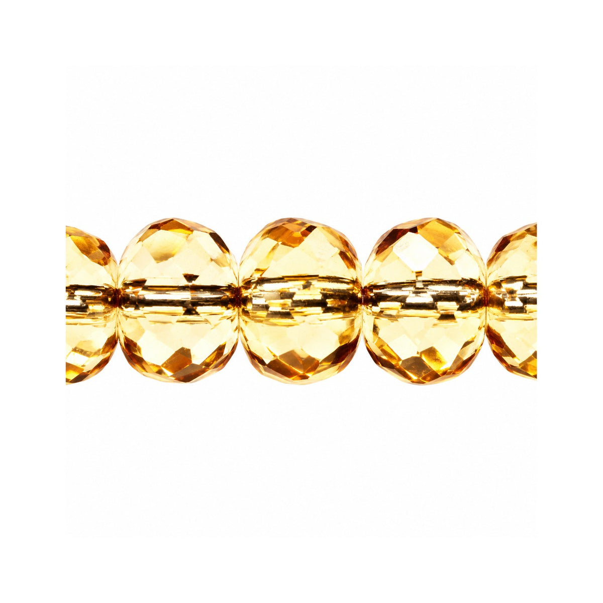 Special Cut Faceted Fire Polished Beads, Topaz Yellow Transparent (10000), Glass, Czech Republic
