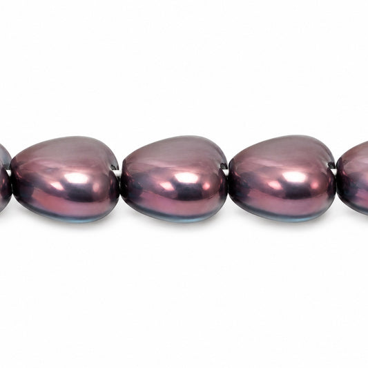 Heart Beads, Crystal Purple (00030-15726), Glass, Czech Republic
