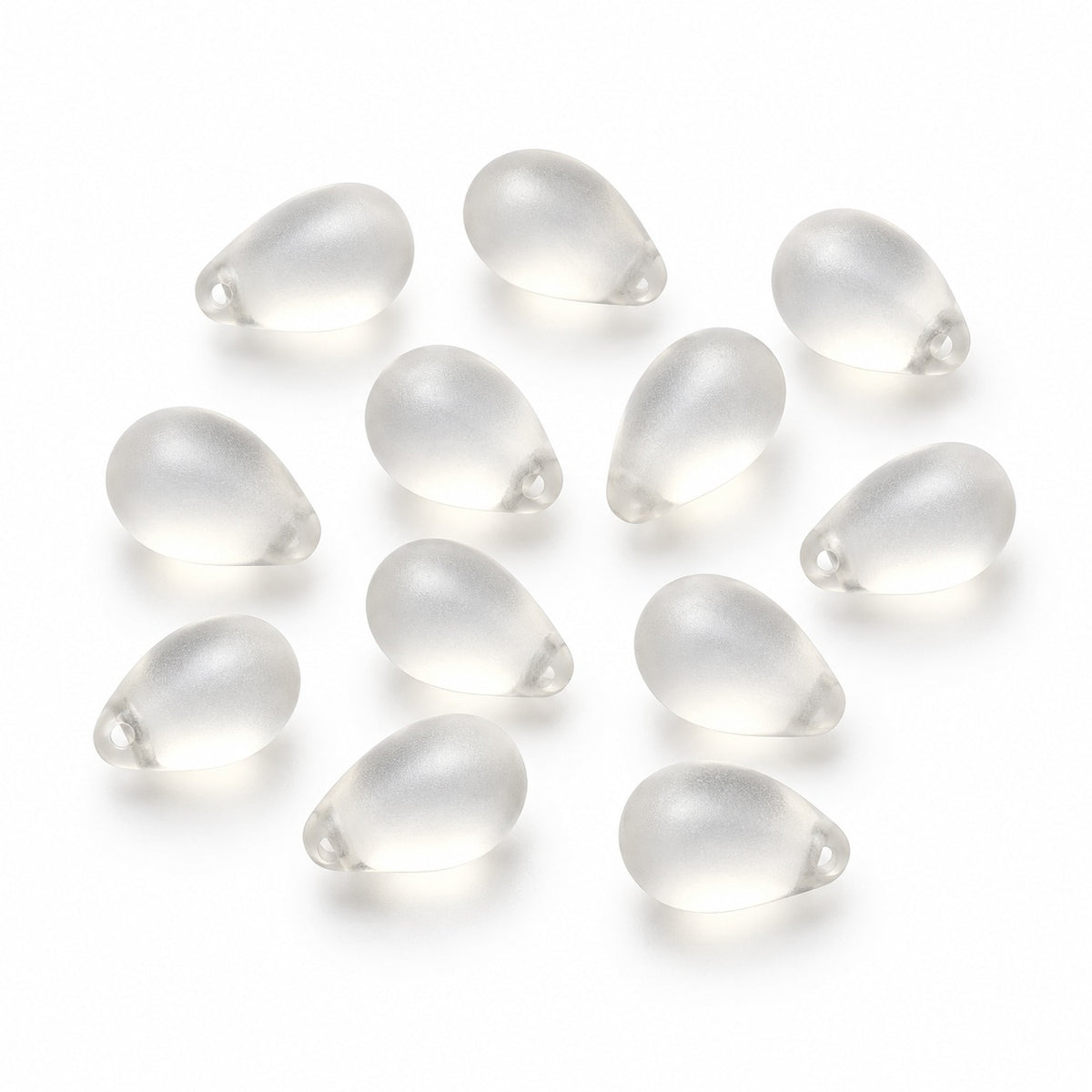 Drop Beads, Crystal Matte (00030-84110), Glass, Czech Republic