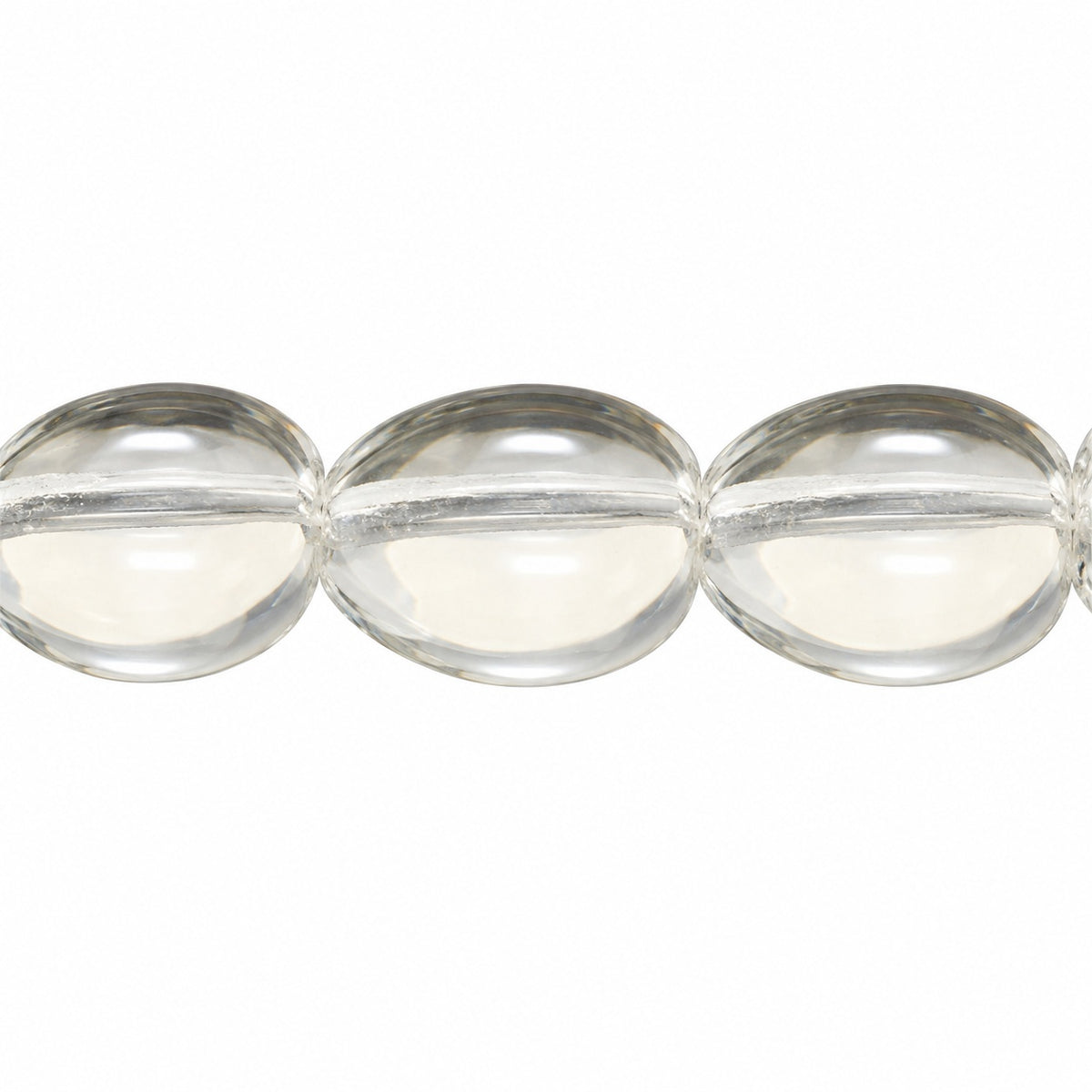 Heart Beads, Crystal (00030), Glass, Czech Republic