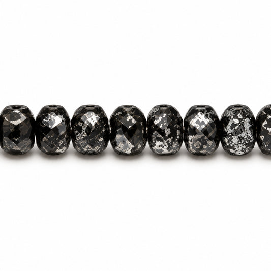 Special Cut Faceted Fire Polished Beads, Black 47902 (23980-47902), Glass, Czech Republic