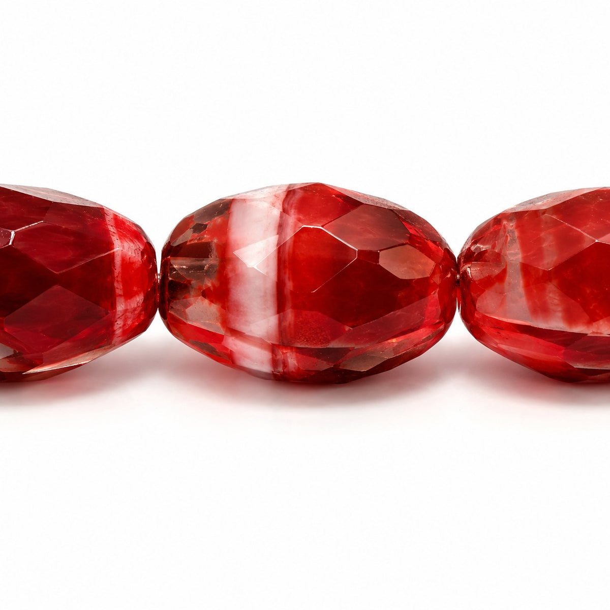 Oval Faceted Beads, X1198 (x1198), Glass, Czech Republic