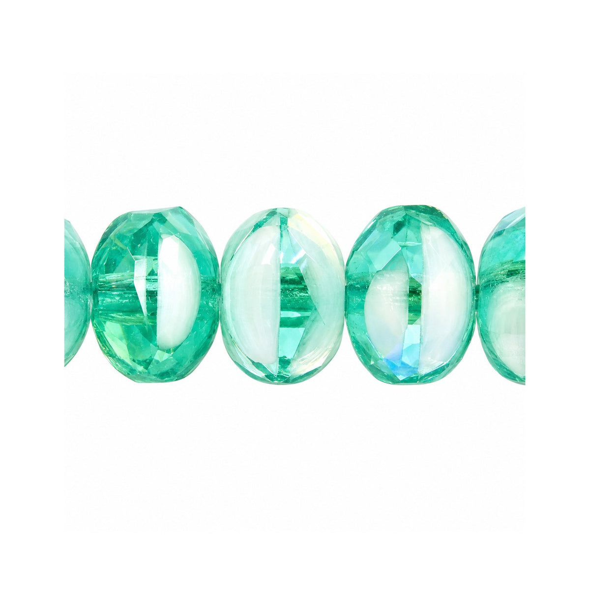 Special Cut Faceted Fire Polished Beads, T1006 84510 Ab (t1006-84510-28701), Glass, Czech Republic