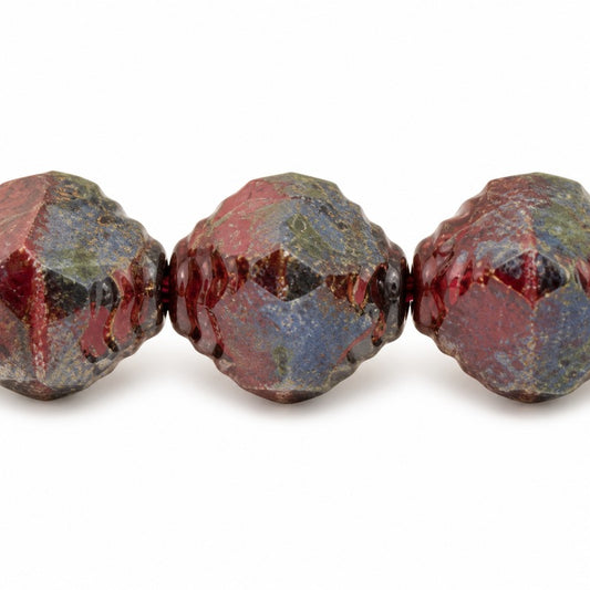 Wasp Special Cut Faceted Fire Polished Beads, X3207 Travertin (x3207-86800), Glass, Czech Republic
